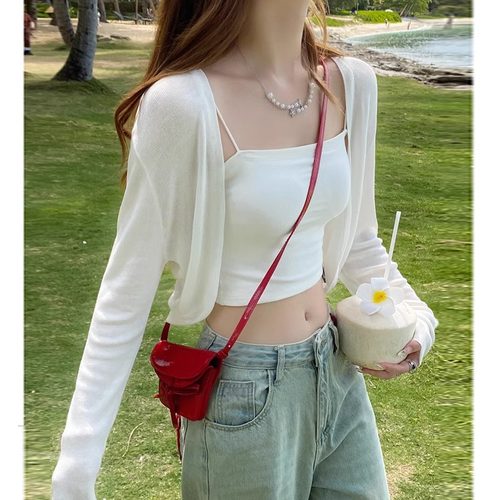 防晒衣女吊带裙坎肩罩衫空调衫