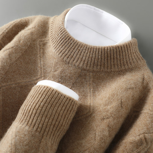 冬季麻花休闲宽松套头针织打底衫