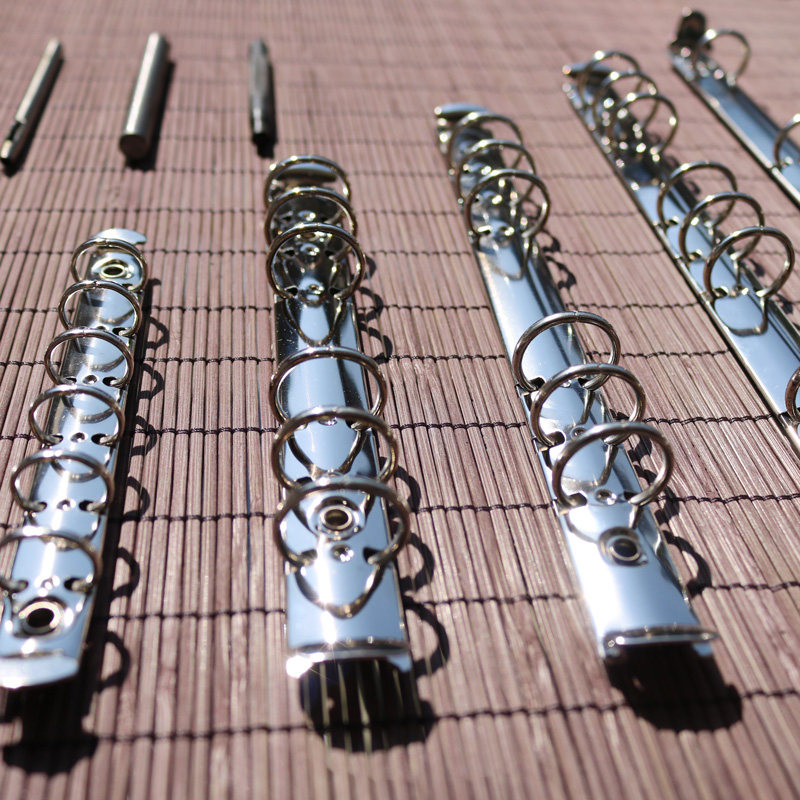 推荐O型办公A4A5A6A7B5活页金属夹 自制记事本铁夹底座装订打孔冲