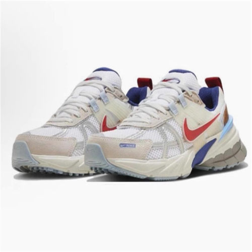 耐克Nike白蓝红低帮复古跑步鞋