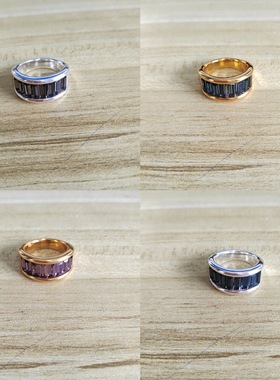 跨境热销 西班牙unode50水晶戒指ins彩色长方形几何形状一件代发