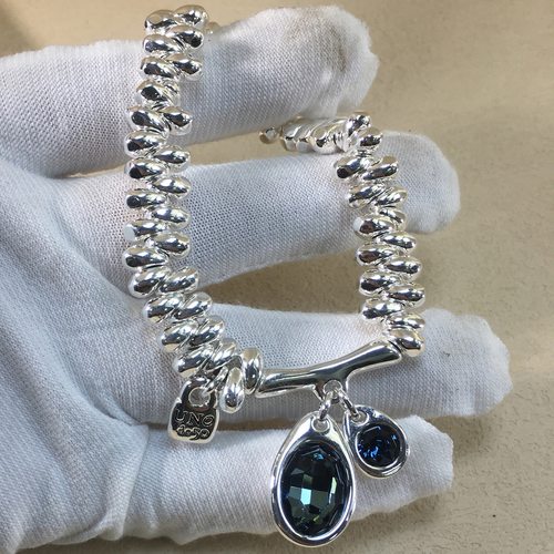 西班牙UNO de50轻奢复古手链女小众蓝色宝石手链简约气质