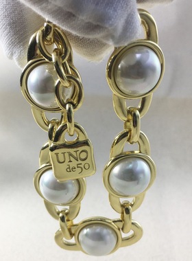 西班牙UNO de 50原创个性水晶宝石项链手链手镯