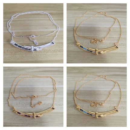 西班牙UNOde50一字笑脸项链女小众简约气质