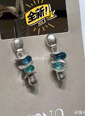 西班牙小众品牌UNOde50彩色手工镀银耳钉耳环欧美INS明