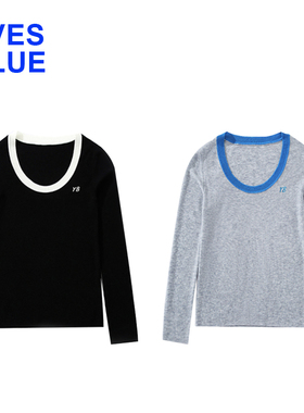 YVES BLUE 大圆领可机洗羊毛衫显瘦通勤