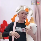 Милая мультяшная девушка с сердцем, плюшевые забавные открытые крылья, большой белый гусь, утка, головной убор, шляпа, реквизит для фотовыступления