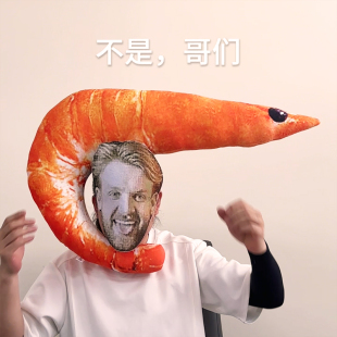 搞怪软脚虾抽象niko大虾毛绒玩具公仔不是哥们虾玩偶生日礼物送人