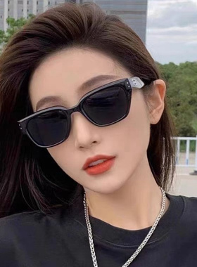 张若昀款板材尼龙复古猫眼墨镜男女高级感太阳镜防紫外线NADA