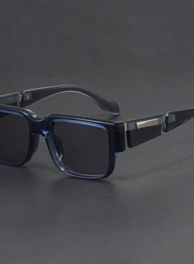 长方形窄框小众独特灰蓝色方形