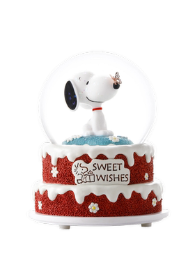 JARLL玻璃水晶球史努比