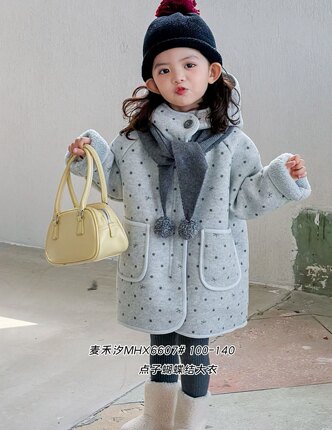 女童呢大衣2026新款秋冬装儿童洋气加厚外套宝宝冬季毛呢上衣