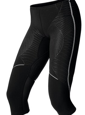 奥递乐女款压缩7分跑步滑雪裤Odlo Running Tights 3/4 MF Bia