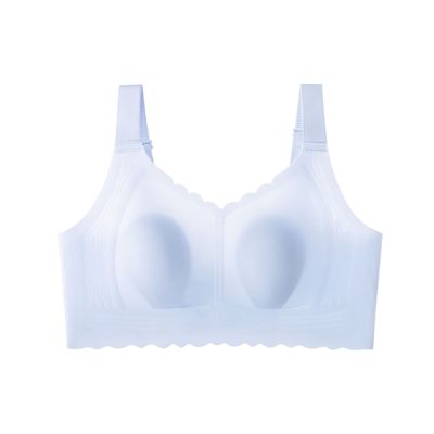 天然无痕果冻胶舒适显瘦文胸大胸显小收副乳防垂胸罩女无钢圈背心