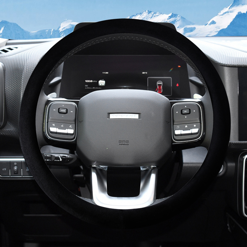 哈弗M6短毛绒方向盘套冬季天保暖