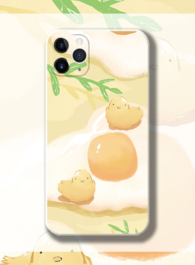 原创手绘唯美可爱小鸡适用于苹果13荣60P50荣耀60三星S21手机壳