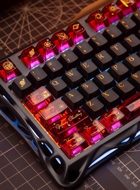 NORIIY《太阳系》原创骆砾原厂高度键帽PBT+PC红亮透光机械键盘帽