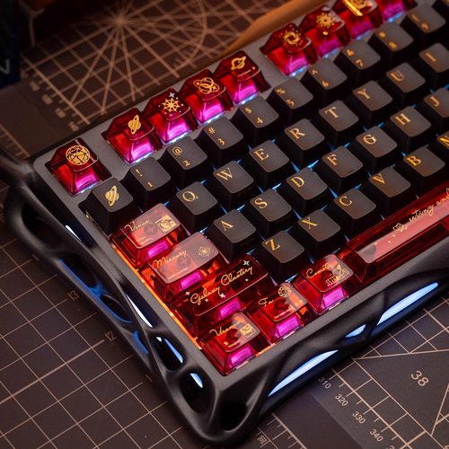 NORIIY《太阳系》原创骆砾原厂高度键帽PBT+PC红亮透光机械键盘帽