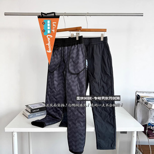 老年人宽松鸭绒保暖松紧腰长裤 轻薄羽绒裤 中青年休闲裤 新款 男冬季