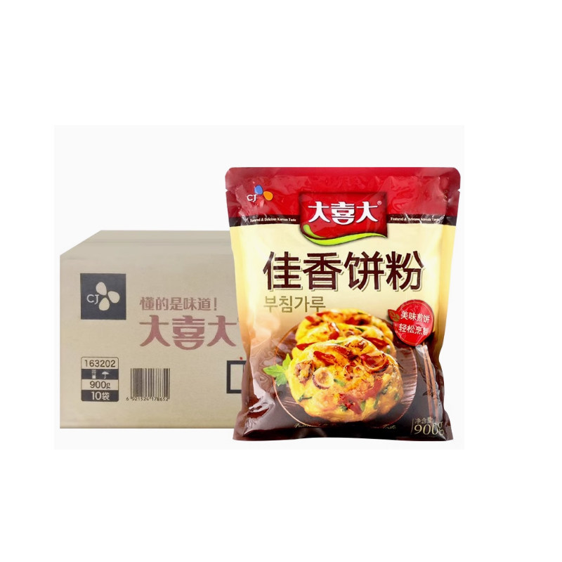 包邮整箱韩国大喜大佳香饼粉900g*10袋 希杰酥香饼粉cj煎饼粉