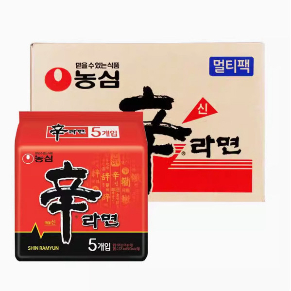 整箱韩国进口农心辛拉面炸酱面鱿鱼土豆安城汤面辣乌冬面凉拌面