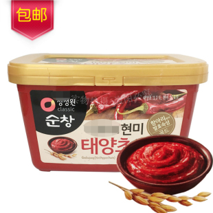 韩国进口清净园甜辣椒酱3kg韩式 辣酱辣石锅拌饭酱甜辣酱091 包邮