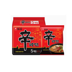 韩国农心进口辛拉面120g*5袋火锅香菇牛肉方便面速食泡拉面830