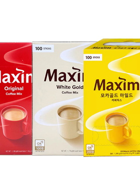 韩国进口东西黄麦馨三合一摩卡咖啡原味Maxim速溶韩国咖啡粉