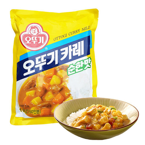 韩国进口不倒翁咖喱粉1kg中辣