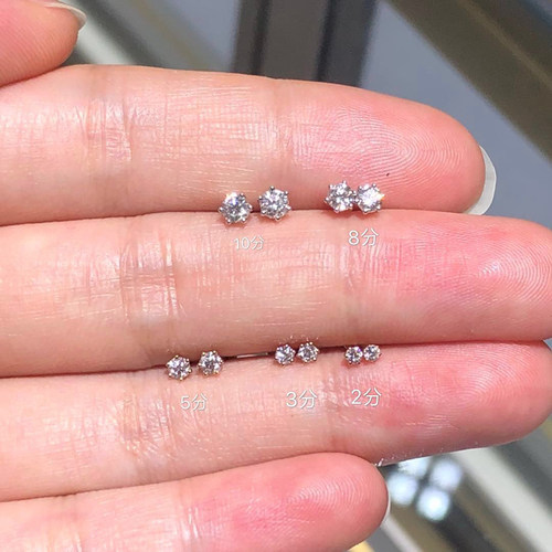 18K钻石耳钉睡觉不用摘取