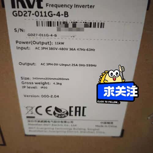 议价英威腾变频器GD27-011G-4-B ，质保一可维修