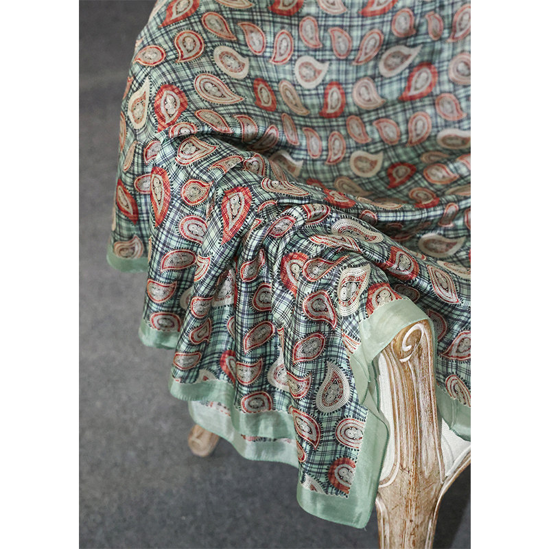 KAKA欧洲客单真丝洋纺腰果花窗帘格复古优雅大长巾防晒披肩女围巾,服饰配件/皮带/帽子/围巾,围巾/丝巾/披肩,淘宝优惠券,粉丝福利购,淘宝优惠卷