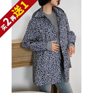 玩味潮流 创意迷宫连帽单排扣廓形中长风衣外套女KAKA特 米兰柜款