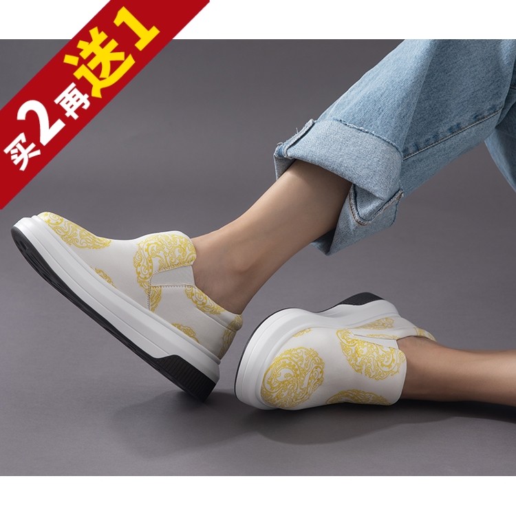 KAKA奢特 意大利设计师大咖定制龙凤图腾牛皮双层防滑底女休闲鞋