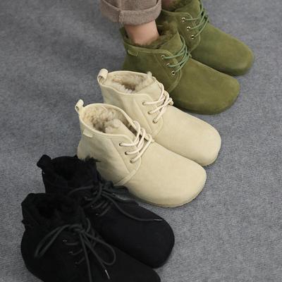 欧圈爆冬季纯羊毛内里雪地靴滑雪