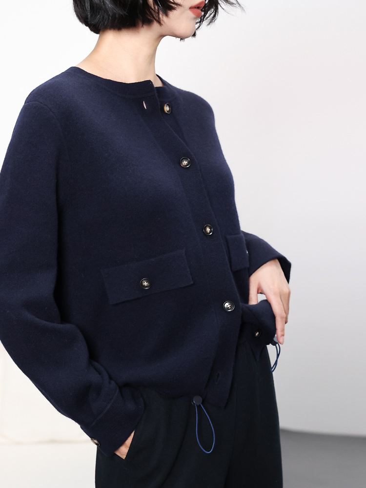 高阶女神山羊绒法柜针织开衫外套