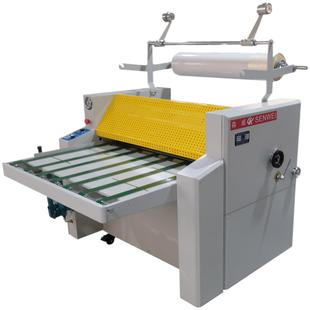 不锈钢辊筒 油温加热 森威FM520A液压覆膜机 皮带自动进纸过膜机