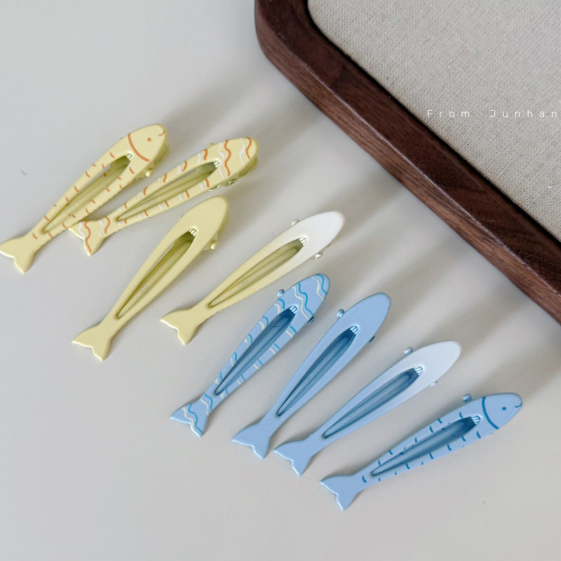 成为你的小鱼～清新小鱼发夹侧边碎发百搭奶蓝甜美小众鱼发卡,饰品/流行首饰/时尚饰品新,发饰,淘宝优惠券,粉丝福利购,淘宝优惠卷