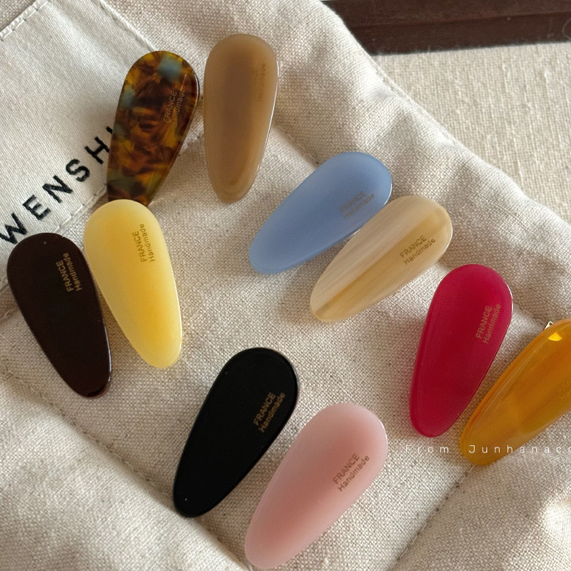 醋酸小号发夹女糖果色新款高级感侧耳边夹刘海碎发夹鸭嘴夹发饰