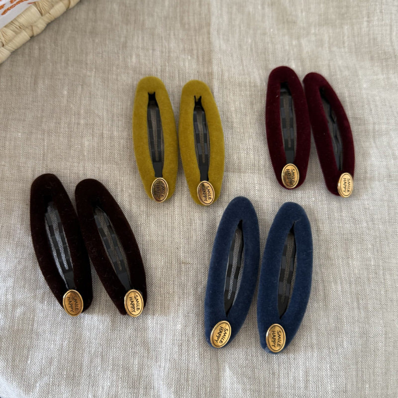 复古金标丝绒彩色椭圆BB夹高级感气质百搭刘海侧边夹碎发夹头饰发,饰品/流行首饰/时尚饰品新,发饰,淘宝优惠券,粉丝福利购,淘宝优惠卷