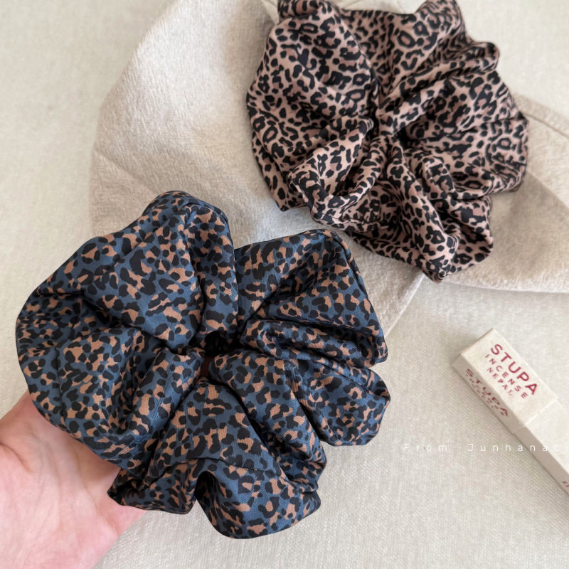 复古蓝豹纹大肠发圈时尚洋气头绳慵懒低马尾头花高弹力头饰发饰,饰品/流行首饰/时尚饰品新,发饰,淘宝优惠券,粉丝福利购,淘宝优惠卷