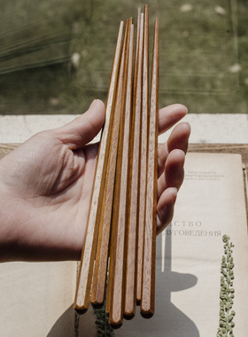 复古ins日式寿司刺身六边形尖头筷铁木六角筷子/无有害漆无蜡