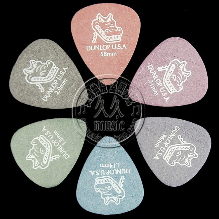 官方授权◆正品特价 Dunlop Gator 鳄鱼头 磨砂防滑吉他贝司拨片