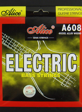 正品Alice爱丽丝A608-M/L电贝司弦贝斯琴弦040/045防锈四弦一套装