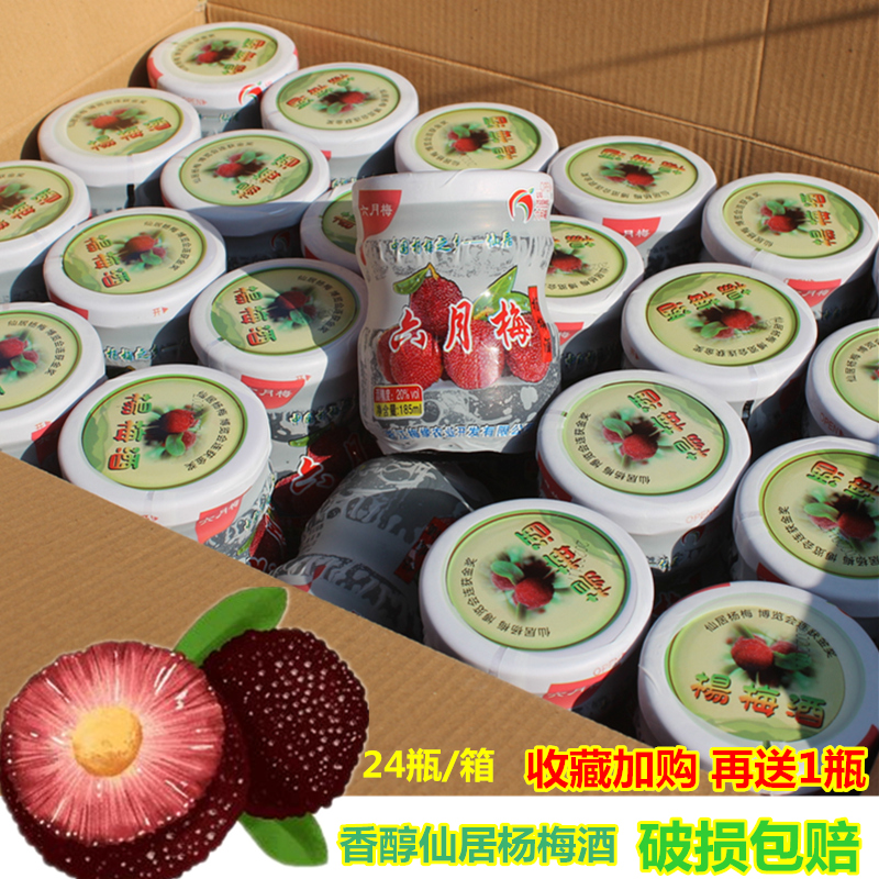 浙江仙居六月24瓶低度特产杨梅酒