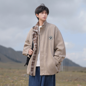 2026春装新款大码宽松假两件夹克贴标外套 JK122 P98 控148图片