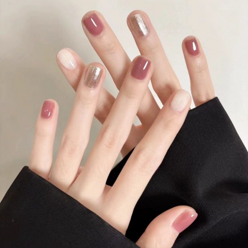 显白跳色指甲油免烤可撕拉可剥快干无异味气质百搭学生美甲套装