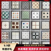 法式 复古小花砖200x200卫生间阳台卫生间防滑地砖餐厅咖啡店全瓷