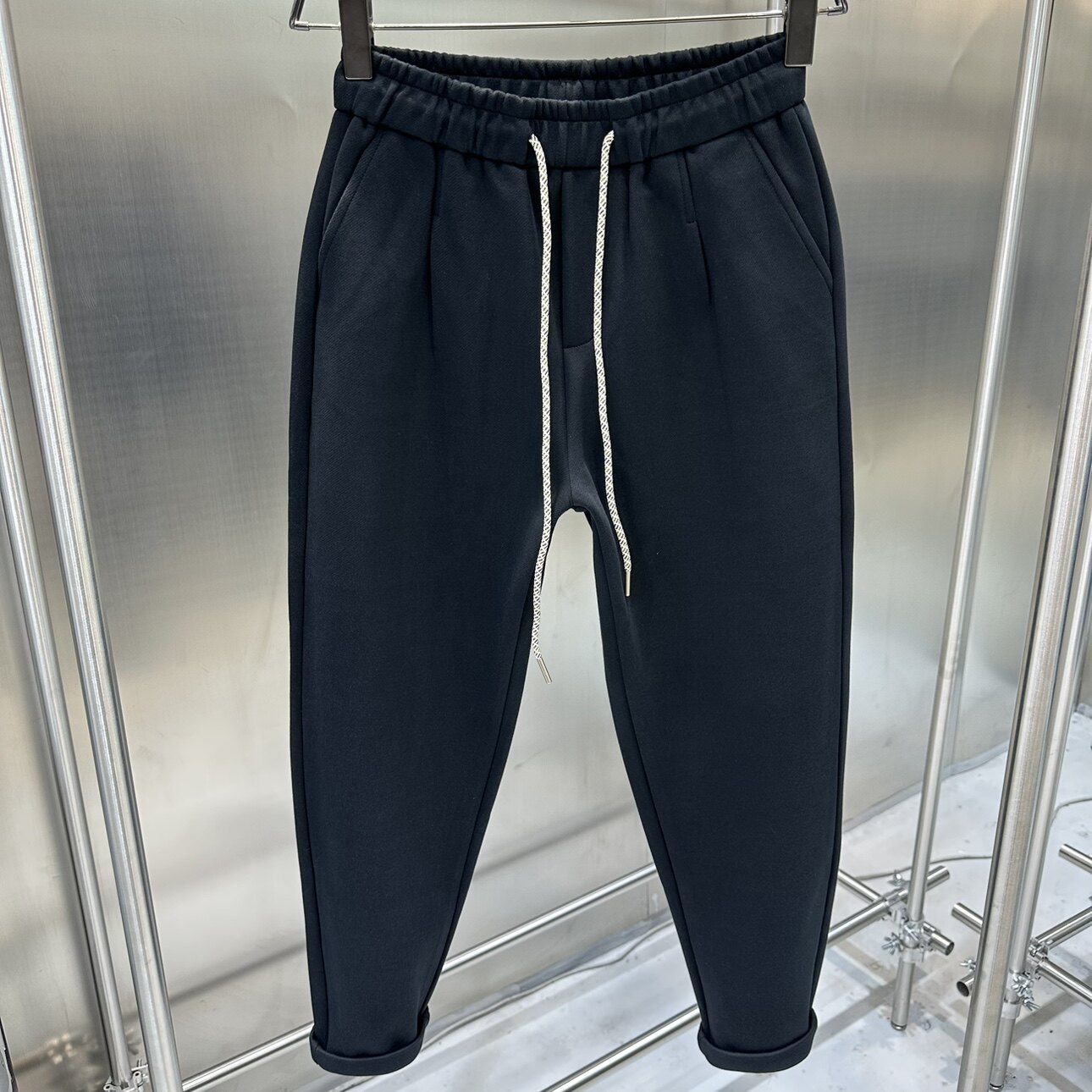 定制面料 再生纤维棉抗皱面料超舒服 小脚修身运动休闲裤男裤
