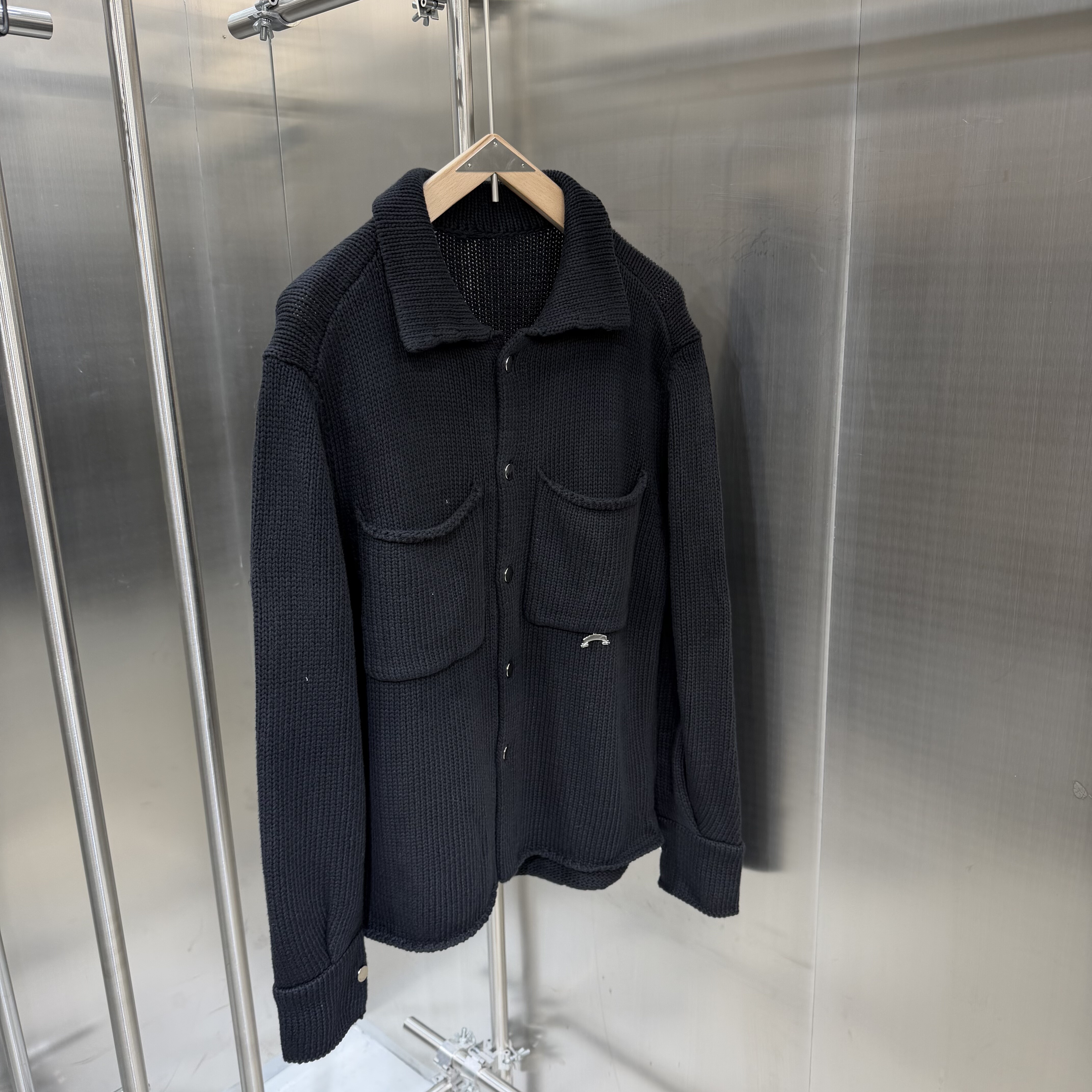 贵货 老钱风 定制面料超舒服亲肤针织毛衣外套男 大口袋设计